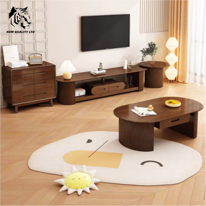 Table basse en bois, nouveau design, prix d'usine, logo personnalisé, stock important, prête à être expédiée, meubles de salon. - Product Image 6