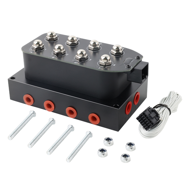 Universal Air Ride Suspension Manifold Valve 1/4 1/8\" NPT Fast Air Bag Control 0-300psi