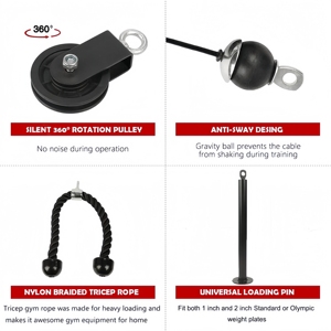 Multifunctional <b>Lift</b> <b>Weighted</b> Pulley System Cable Machine Durable Home Fitness Pull-down Training <b>Sets</b> with Adjustable Cable - Product Image 3
