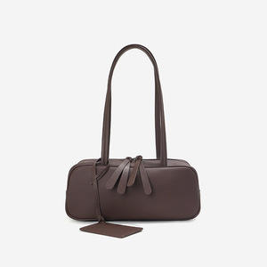 Sac Boston en cuir véritable haut de gamme avec fermeture éclair, sac à bandoulière imperméable pour femme, idéal pour le travail et les trajets quotidiens - Product Image 2
