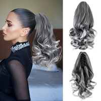 Extensions de queue de cheval synthétiques bouclées et ondulées de qualité supérieure, nouées à la main - Volume instantané, style polyvalent pour la mode quotidienne et les occasions