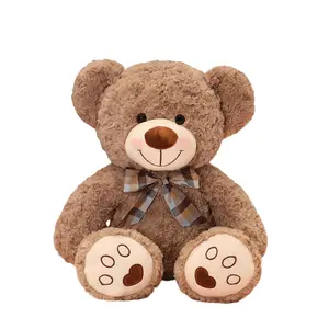 थोक कस्टम प्यारा नरम बड़ा टेडी भालू के साथ बड़े थोक में कपड़े आलीशान खिलौना
