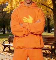 Ensemble de survêtement à capuche thermochromique pour homme, en molleton respirant, mélange de coton, couleur personnalisable, design logo OEM, printemps/automne