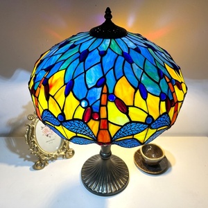 Longhuijing 16-Inch Eco-Friendly Flexible Simple LED AC E26 Dragonfly Dome Stained Glass Modern Table Lamp for Living Room - Product Image 5