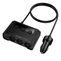 Hoco Z64 Anshun 240W Affichage numérique 3-en-1 Allume-cigare 2C + 2A Chargeur de voiture