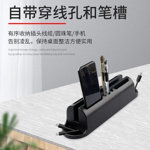 Clip de bureau multifonctionnel pour câbles, boîte de gestion de câbles en plastique, fente pour cartes, cloison de séparation, clip de fixation pour trou de câble - Product Image 4
