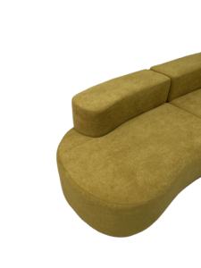 Comfortable Modern Tufted Velvet Upholstered One-Seater Sectional <strong>Sofa</strong> <strong>Foam</strong> Filling Armless Cushion Back Apartment Living Room - Product Image 4