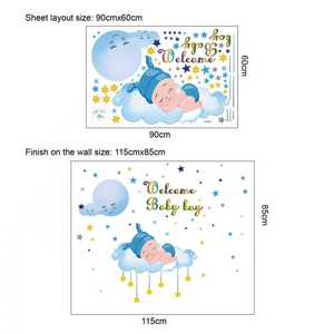 Autocollants découpés en forme <span class=keywords><strong>de</strong></span> nuage pour bébé, nouveau design, bienvenue, dessin animé, pour la décoration <span class=keywords><strong>de</strong></span> la maison, chambre d'enfant, décoration murale <span class=keywords><strong>de</strong></span> <span class=keywords><strong>maternelle</strong></span> - Product Image 6
