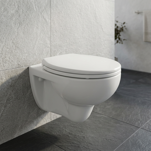 WC suspendu en céramique blanche avec réservoir intégré pour salle de bain - Product Image 1