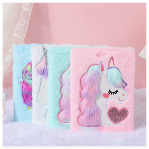 Cuaderno <span class=keywords><strong>de</strong></span> Peluche con Brillantina <span class=keywords><strong>de</strong></span> Unicornio <span class=keywords><strong>de</strong></span> Dibujos Animados, Hecho a Mano, para Niños y Estudiantes - Product Image 6