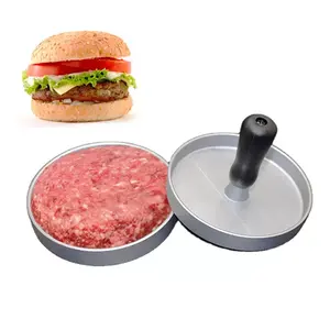 Manico antiscivolo in alluminio antiaderente manuale manuale commerciale rotondo patty maker carne di manzo hamburger burger press