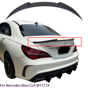 For W117 C117 CS Style Carbon Fiber <b>Rear</b> <b>Spoiler</b> Trunk Wing 2013-2019 - Product Image 1