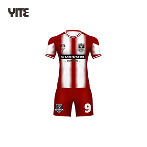 Custom 100% Polyester Jarsey <strong>Soccer</strong> Team With Logo Design &amp; Sponsor Prints T Shirts - Product Image 2