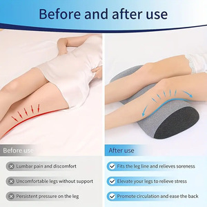 Women's Memory Foam Leg Pillow-Square Shape 0.5-1Kg <b>Lightweight</b> Portable Ergonomic Foot Color-Matching Design for <b>Sleeping</b> - Product Image 2