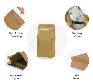 Sacchetti <span class=keywords><strong>per</strong></span> Caffè con Valvola, Stampa Rotocalco, Grado Alimentare, Laminati, Antiumidità, <span class=keywords><strong>Fondo</strong></span> Piatto, Sacchetti in Plastica <span class=keywords><strong>per</strong></span> Imballaggio di Sushi e Latte - Product Image 2