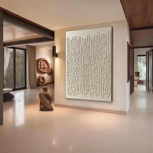 Grande Quadro Astratto Beige Testurizzato Neutro Fatto a Mano con Cornice Stile Wabi Sabi, Pittura a Olio su Tela Boho, Arte da <span class=keywords><strong>Parete</strong></span> per <span class=keywords><strong>Soggiorno</strong></span> e <span class=keywords><strong>Decorazione</strong></span> Casa - Product Image 5