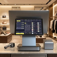 Nouvelle Arrivée d'Usine - Remise sur Moniteur Tactile Double Écran 15,6 & 11,6 Pouces - Caisse Enregistreuse Android POS