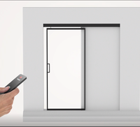 Sistema de Puertas Correderas de Vidrio Automáticas Sin Marco con Sensor de Movimiento de Calidad y Seguridad, Operador Inductivo Interior con Ruedas Maglev