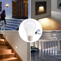 Bombillas LED Inteligentes de Alta Calidad de 9W, E27/E26, con Sensor de Movimiento, Encendido/Apagado Automático, para Pasillos, 220-240V CA, Bajo Precio