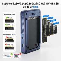 Boîtier double SSD NVMe M.2 6-en-1 Thunderbolt 3 4, station d'accueil 40 Gbps, HDMI 4K*60Hz, PD 100W, hub de charge rapide, max 8 To