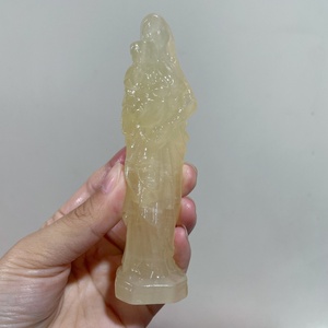 Figura Religiosa de Cuarzo Mixto con la Virgen María Sosteniendo al Niño Jesús, Cristal Natural al por Mayor para Decoración del Hogar Zxw2026041908 Natur - Product Image 1