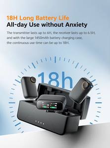 S20 Microphone Lavalier <span class=keywords><strong>sans</strong></span> fil d'origine professionnel avec écran tactile 250m longue Distance BT <span class=keywords><strong>musique</strong></span> jouer longue durée de vie de la batterie - Product Image 4