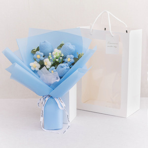 NOUVEAU DESIGN Crochet Rose Tournesol Tulipe Bouquet de fleurs pour fille Maman Professeur Cadeau - Product Image 6