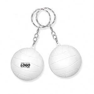 Custom White Volleyball Keychains for Party Favors & School Carnival <b>Gift</b> Fillers - Perfect Party Bag Accessories - Product Image 1