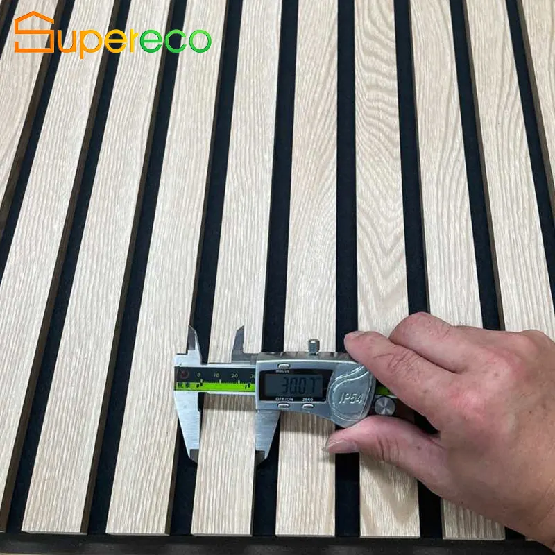 Supreco interor trang trí bằng Gỗ Acoustic MDF Composite akupanel hout tường trần akupanel akustik Bảng điều chỉnh