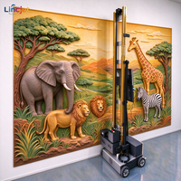 Printer Dinding LINCJET, Printer UV Inkjet Vertikal untuk Dinding dengan Penentuan Posisi Laser untuk Seni Dinding Dalam dan Luar Ruangan