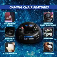 Chaise de jeu gonflable en vente chaude, canapé gonflable confortable avec porte-gobelets et poche latérale pour enfants
