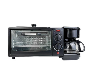 Machine à petit-déjeuner multifonctionnelle CNTRONIC, cuisinière Duoshi, mini four <span class=keywords><strong>grille</strong></span>-<span class=keywords><strong>pain</strong></span> 900W, cafetière, nettoyage facile, numérique - Product Image 2