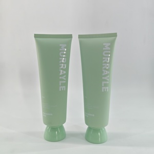 Tubo de Crema Personalizado a Precio de Fábrica, Tubo Cosmético de Plástico, Diseño Personalizado, 100 ml, Color Verde, Tapa en Forma de Lazo, Tubo con Tapa de Rosca - Product Image 1