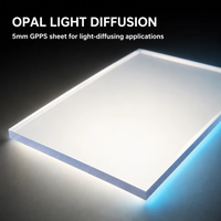 Feuille de plastique GPPS brillante rouge opale, blanc, jaune, etc. avec service de découpe, revêtement UV anti-buée pour caractères lumineux depuis 2000