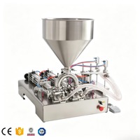 Machine semi-automatique pneumatique pour liquides (jus, lait, huile, pâtes) en bouteilles en verre, sacs, pochettes, barils - Industrie des boissons et des produits de consommation