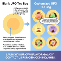 UFO Thee Zakjes Fruitthee Disc 40 Smaken Aangepaste OEM Gedroogd Fruit Infusie Watermeloen Lychee Citroen Gember Cafeïnevrij