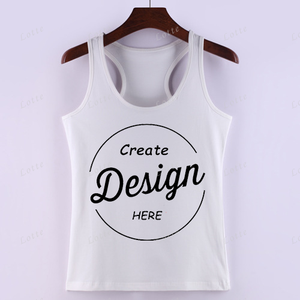 2023 nuevas camisetas sin mangas de verano de alta calidad para mujer 100% algodón puro Logotipo de sublimación personalizado camisetas sin mangas para mujer - Product Image 6