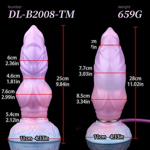 DL-B2008 Sugar Dream Inflatable <b>Dildo</b> with Side air Pump Animal Big Dog Knot <b>Dildo</b> Sex Toy Silicone Wearable Anal Plug for Adult - Product Image 6