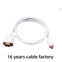 Câble DFX Mini DP vers VGA 1,8 m 1080P, adaptateur mâle-mâle compatible avec MacBook, Surface, ordinateur portable, moniteur, projecteur, téléviseur
