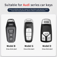 Étui/coque/boucle pour clé en cuir de chèvre de haute qualité pour voitures Audi A4L, Q5L, A5L, RS5, TTS, housse de protection pour télécommande, accessoires pour clés