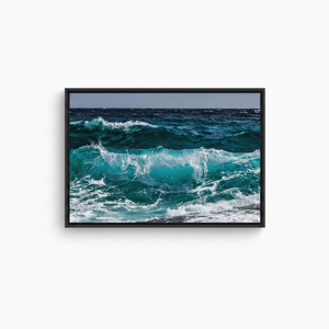 Printed Canvas Artwork: Ocean View Sea Waves Wall Decor,<b>BLACK</b> <b>FRAMED</b> CANVAS - Product Image 2