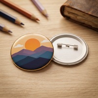 Badge rond en fer blanc à motif anime, design tendance, personnalisable, bouton en métal de 58 mm, option économique