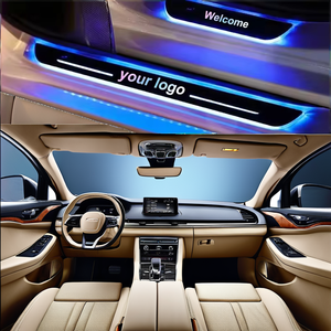 New <b>Wireless</b> Magnetic LED Threshold Pedal Welcome Lamp Auto Car Interior Door Sill <b>Light</b> Logo Projector Door Sill Lighting - Product Image 3