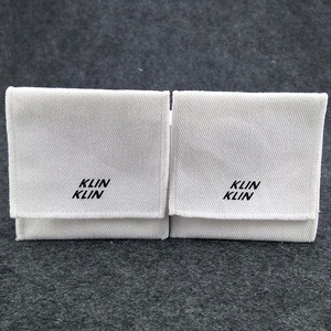 Custom Printed logo Suede <b>Envelope</b> Linen Jewelry Pouch and Packaging <b>Gift</b> Bag With Flap Button for Jewelry Display - Product Image 4