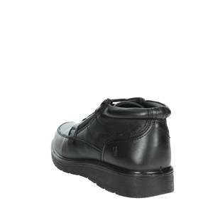 Bottes à lacets pour homme Novaflex Salisano en cuir noir avec fermeture éclair, style travail - Product Image 2