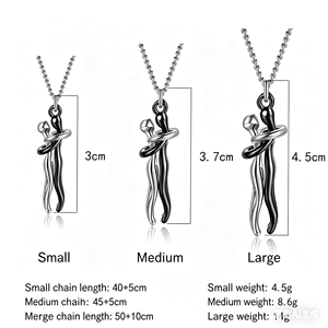 Collier en acier inoxydable 2026 « Explosion d'Amour » avec pendentif bicolore – Bijou exquis, <span class=keywords><strong>cadeau</strong></span> idéal pour petite amie - Product Image 3