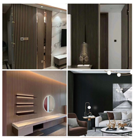 Échantillon disponible – Panneaux muraux en composite WPC à larges lattes pour revêtement mural, décoration intérieure et commerciale