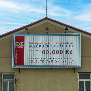 Petit panneau publicitaire rotatif mural à trois vues - Product Image 1