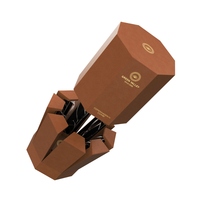 Étui de rangement créatif 2026 pour lunettes de vue de forme polygonale couleur marron, boîte d'emballage spéciale pour présentation de lunettes de soleil