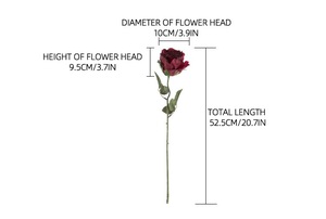 Loulan - Tallo de Rosa Seca y Tostada de Una Sola Flor, Rosa Artificial Realista y Duradera, Decoraciones para el Día de la Madre y Navidad - Product Image 6